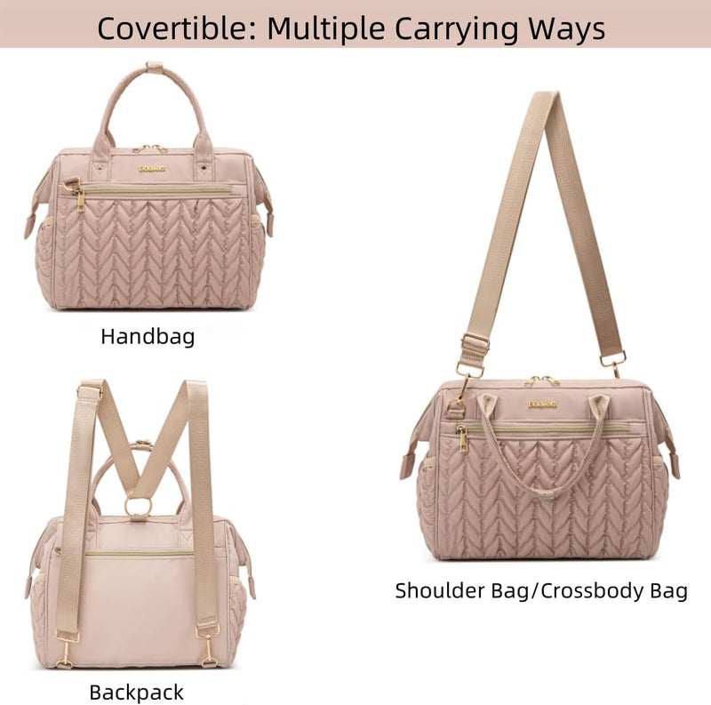 BHAFEM Small Diaper Bag Tote Crossbody, Medium Baby Bag Convertible Backpack for Women Diaper Purse - Image 3